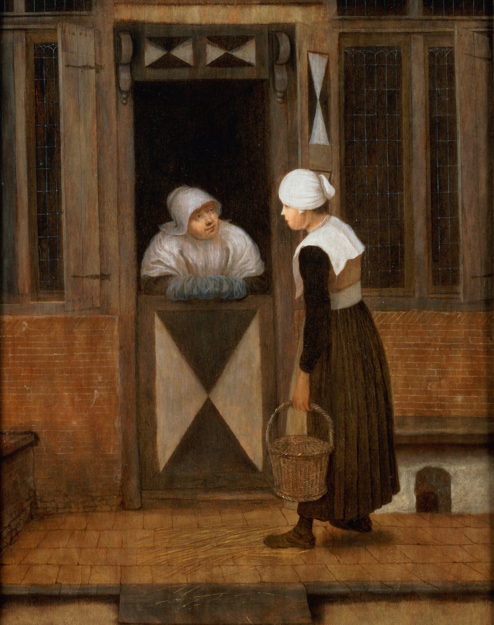 A Conversation in the Street by Jacobus Vrel or Frel