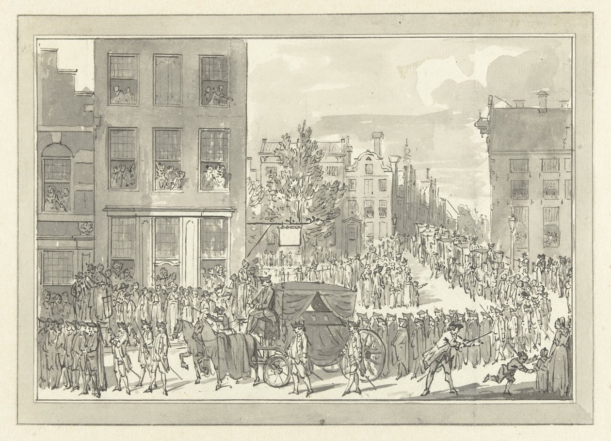Funeral Procession of Wolter Jan Gerrit Baron Bentinck in Amsterdam, 28 August 1781 by Jacobus Buys
