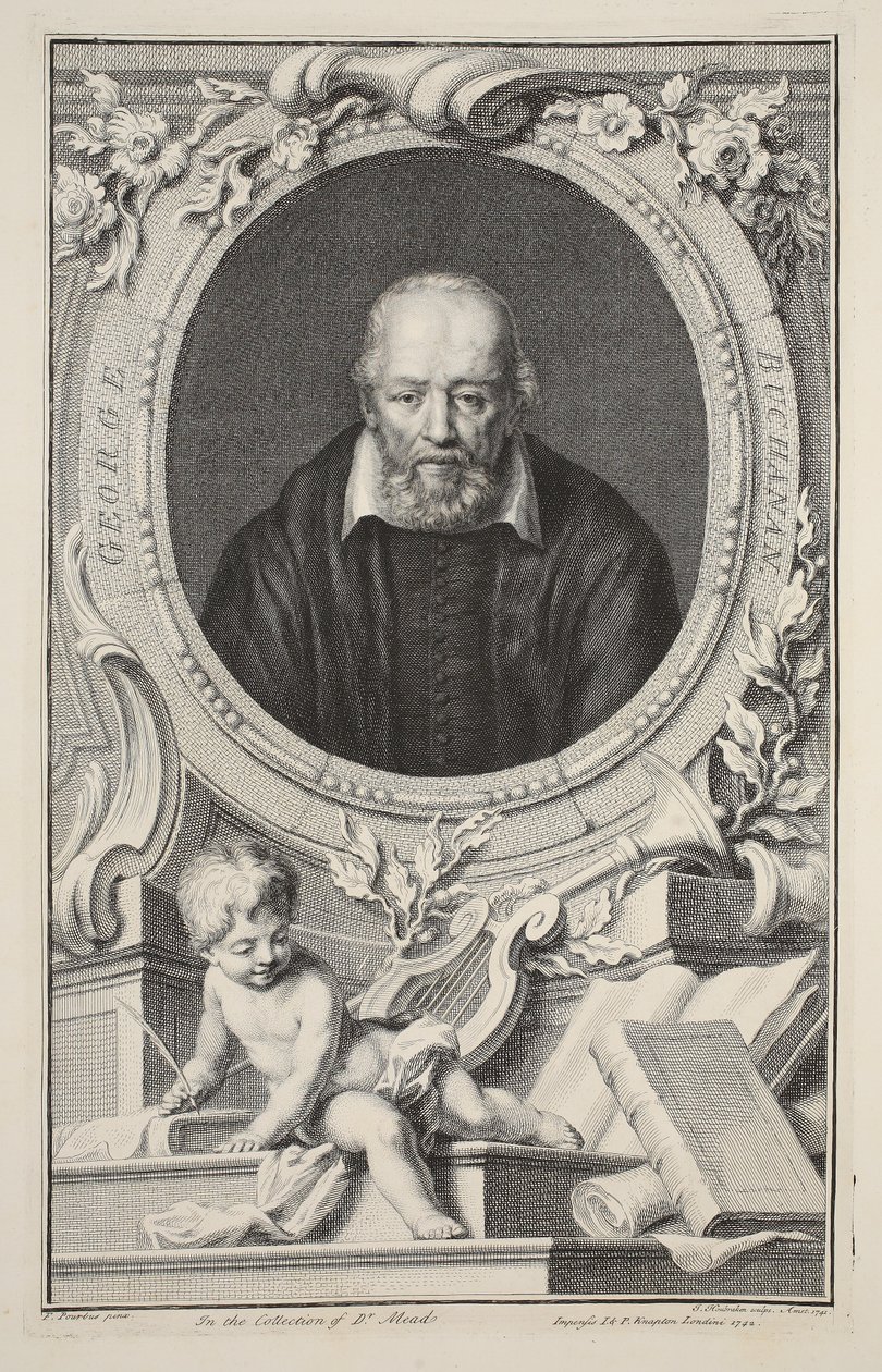Portrait of George Buchanan, after Frans Pourbus, illustration from 