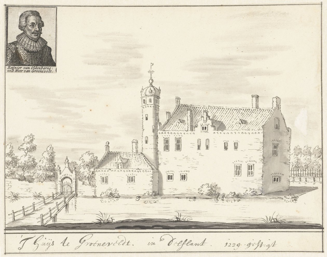 Castle Groenevelt in Delfland by Jacobus Stellingwerff