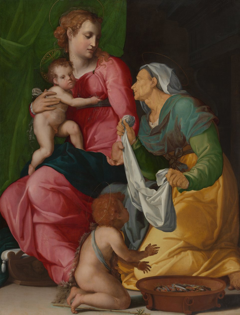 Madonna and Child with Saints Elizabeth and John the Baptist by Jacopino del Conte