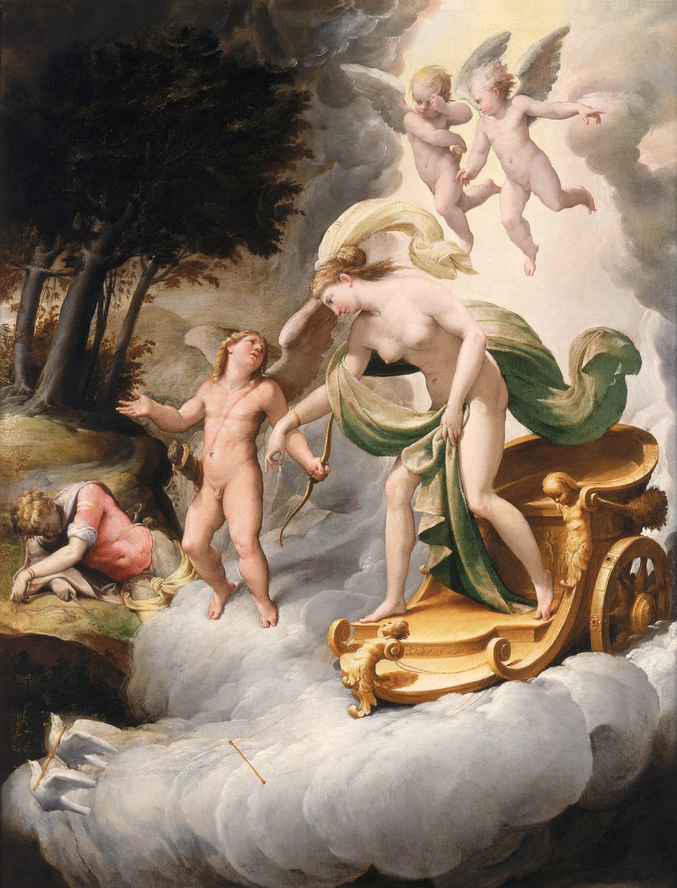 Venus Led by Cupid to Dead Adonis by Jacopo Ianguidi Bertoia