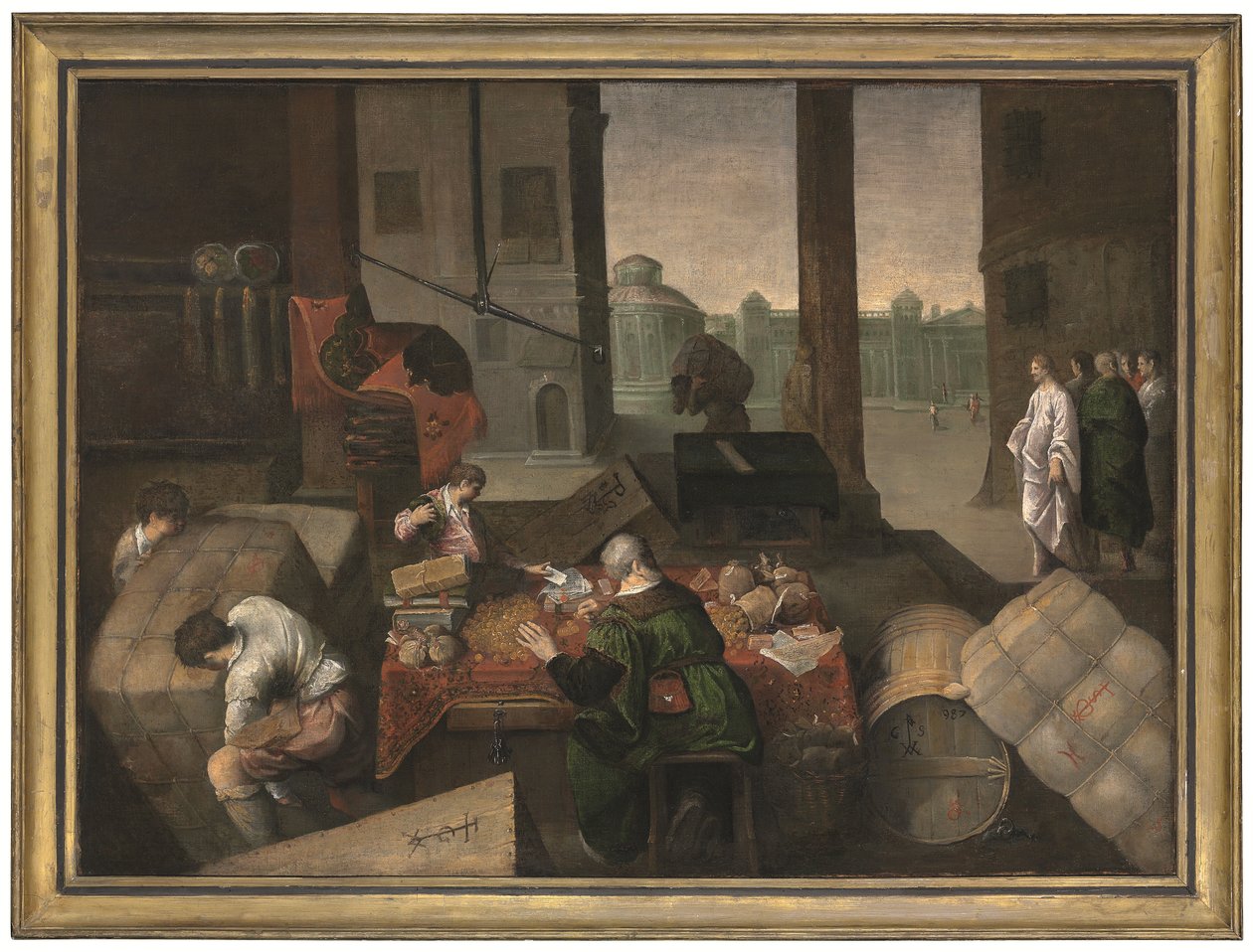 The Calling of Saint Matthew by Jacopo (1510 92) (circle) Bassano