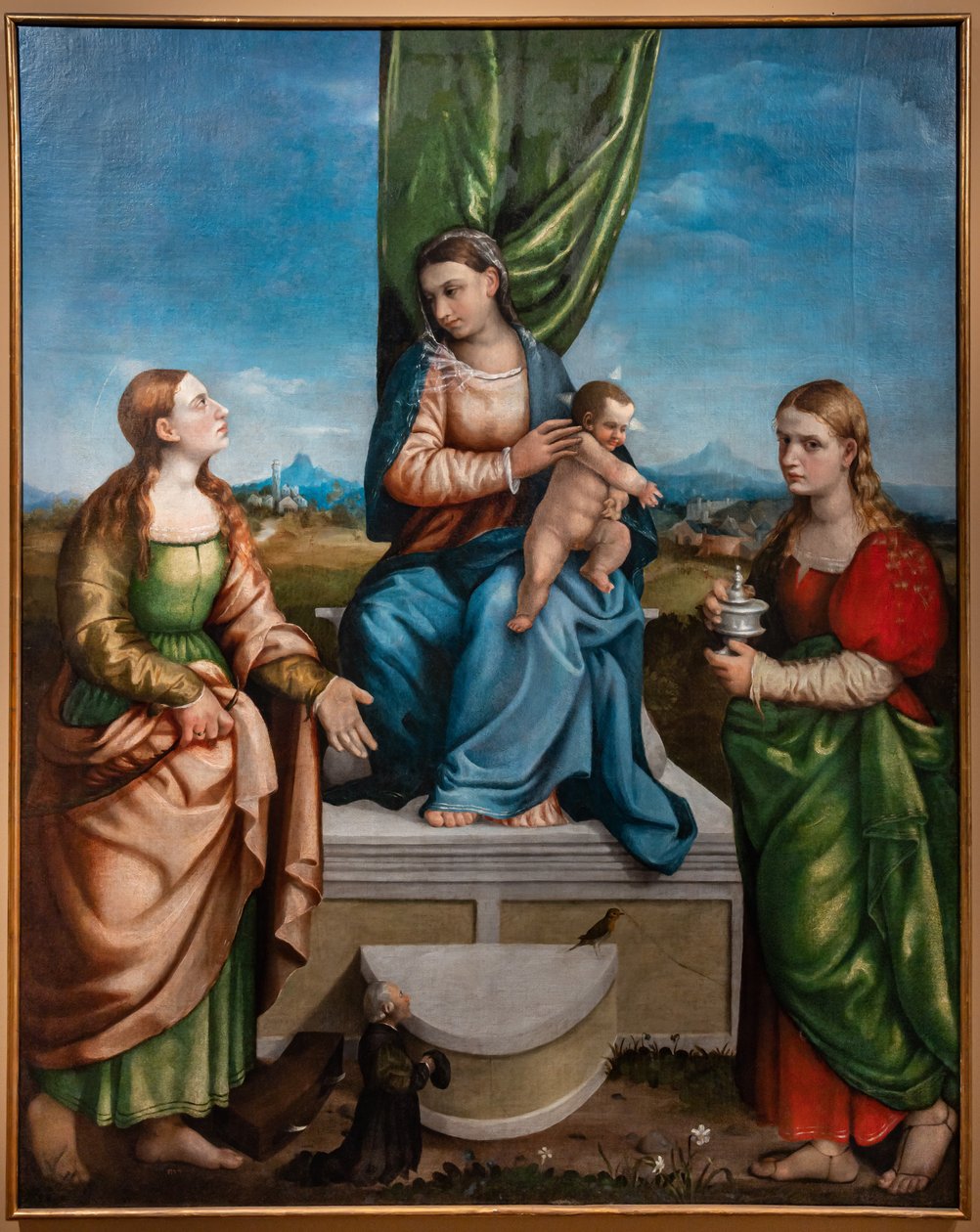 Enthroned Madonna with Infant Jesus Between Saints Catherine and Mary Magdalene, Third Decade of the 16th Century by Jacopo (1510 92) Bassano