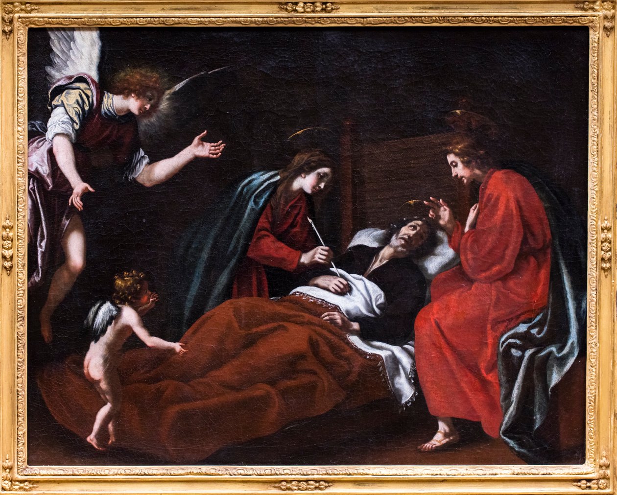 The Death of Saint Joseph by Jacopo (1592-1664) Vignali