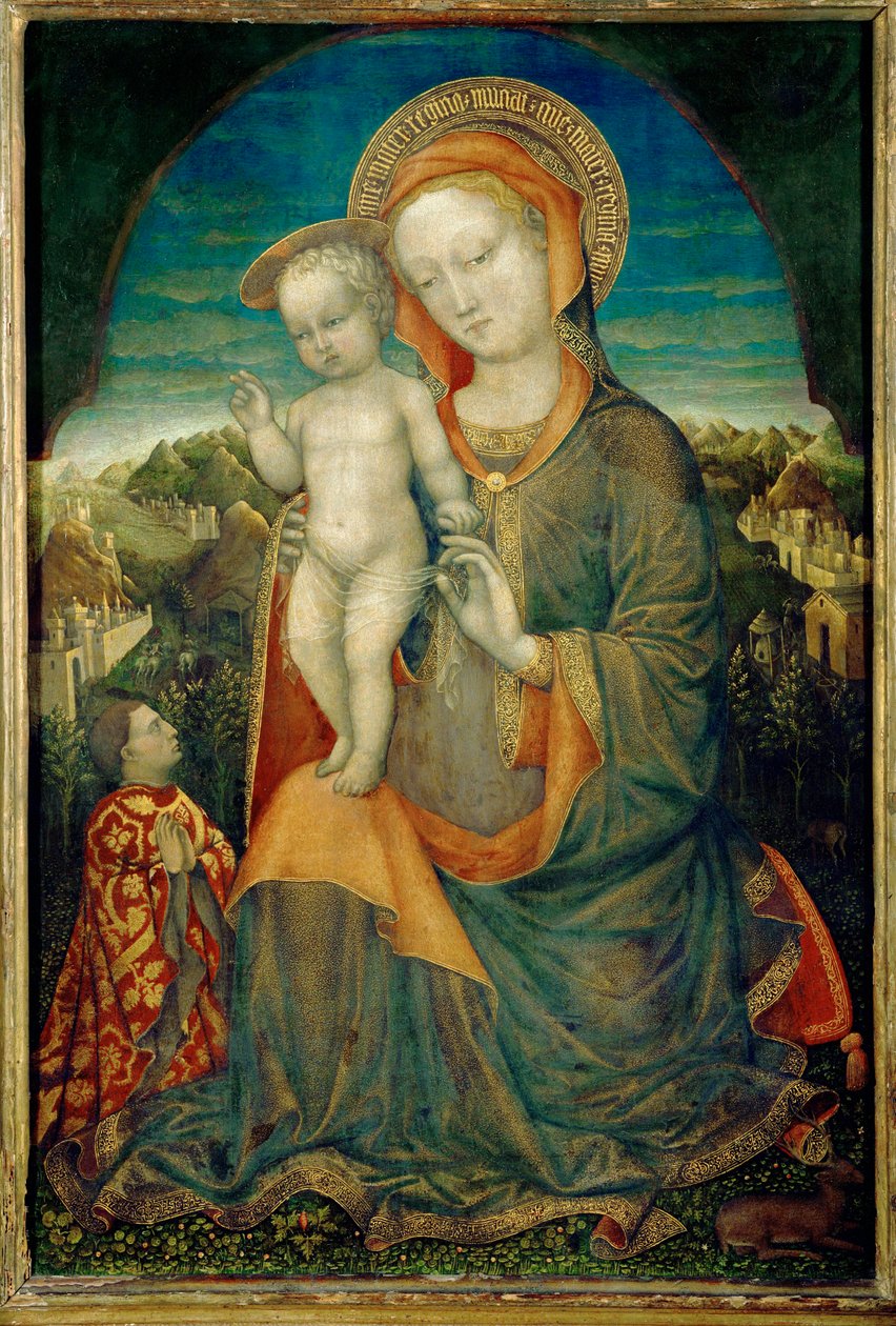 The Virgin of Humility and the Child Adored by Leonello by Jacopo Bellini
