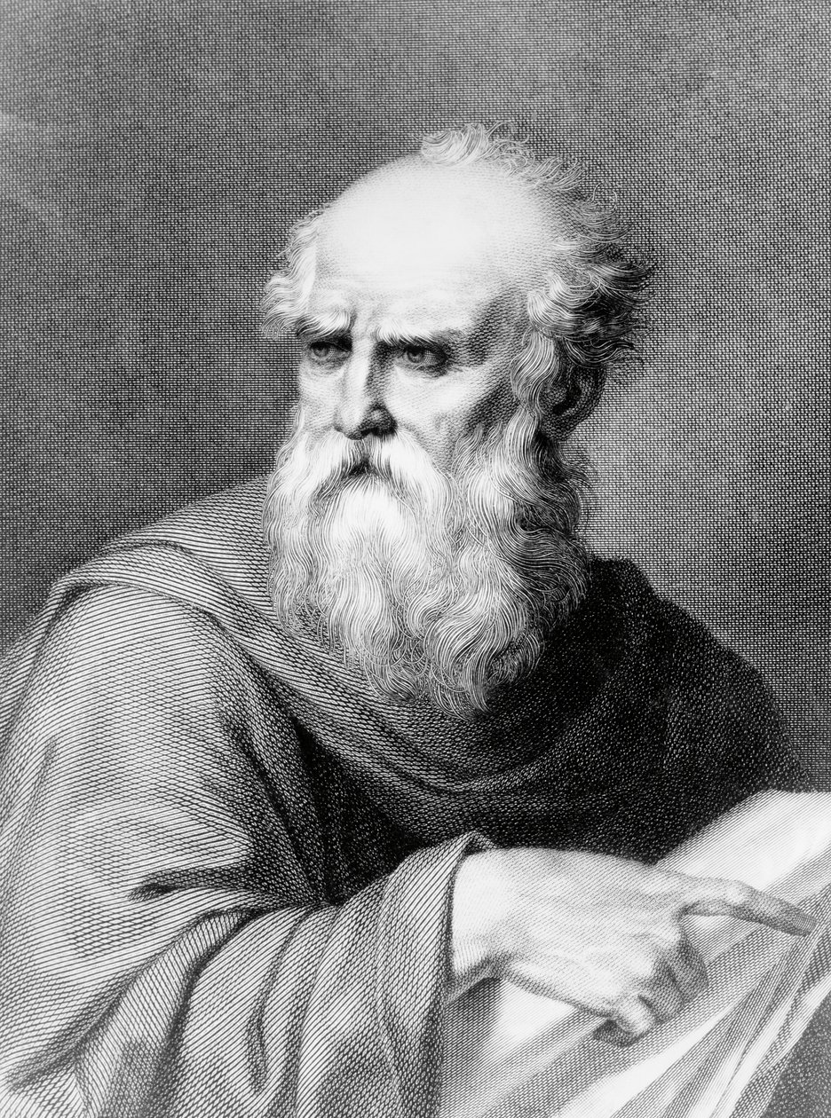 Portrait of Marcus Vitruvius Pollio known as Vitruvius, Roman architect and writer, engraving by Jacopo Bernardi based on a drawing by Vincenzo Ray by Jacopo Bernardi