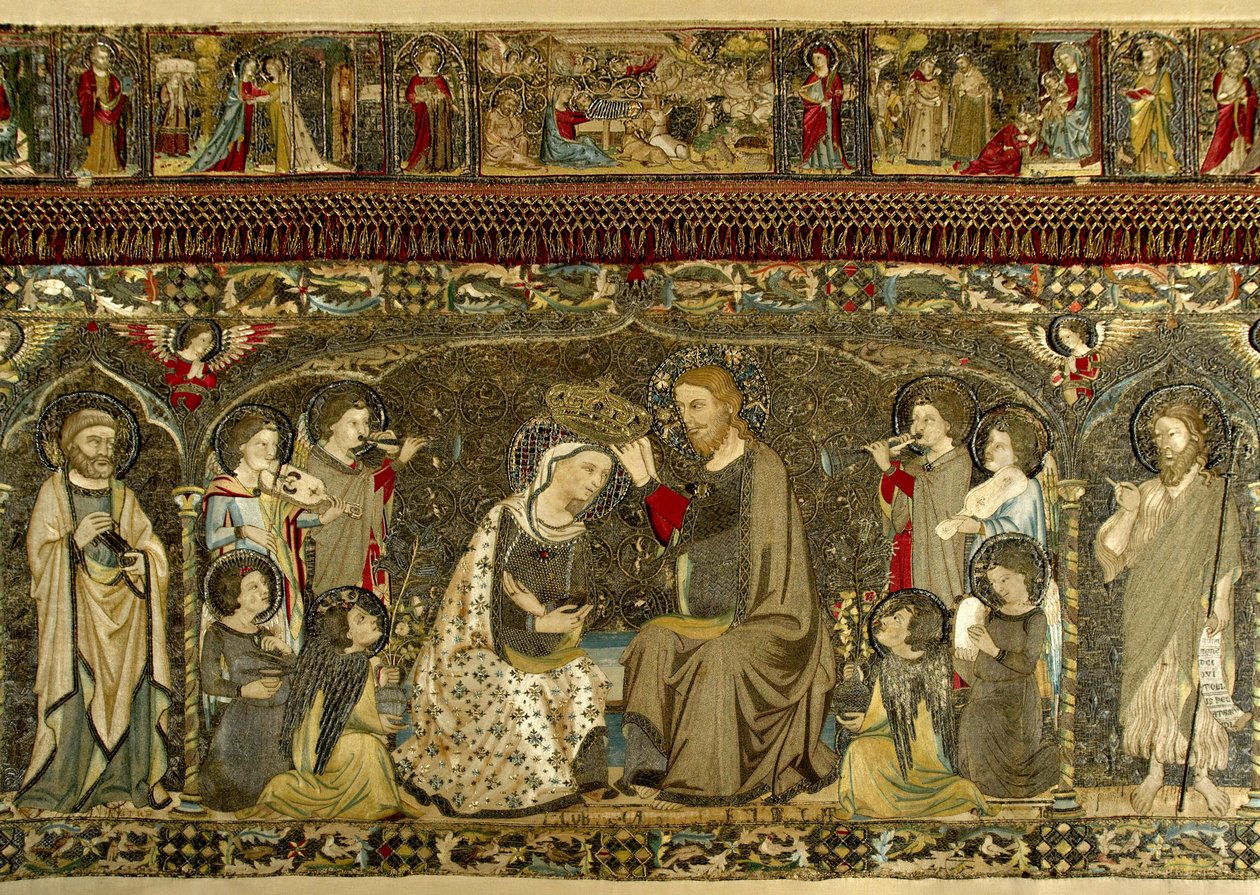 The Coronation of the Virgin between eight Angels and fourteen Saints by Jacopo Cambi
