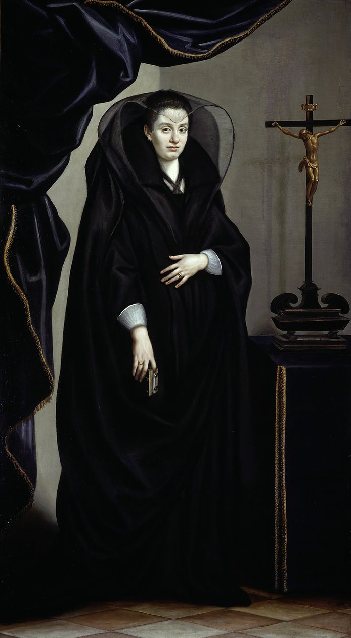 Portrait of a Noblewoman Dressed in Mourning, c. 1600 by Jacopo Chimenti