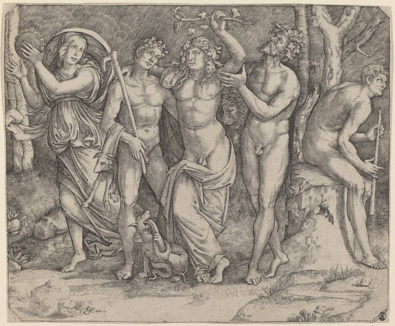 Bacchus and His Attendants by Jacopo Francia