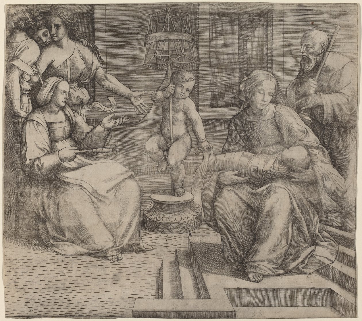 Holy Family with Saint Elizabeth and the Infant Saint John the Baptist by Jacopo Francia