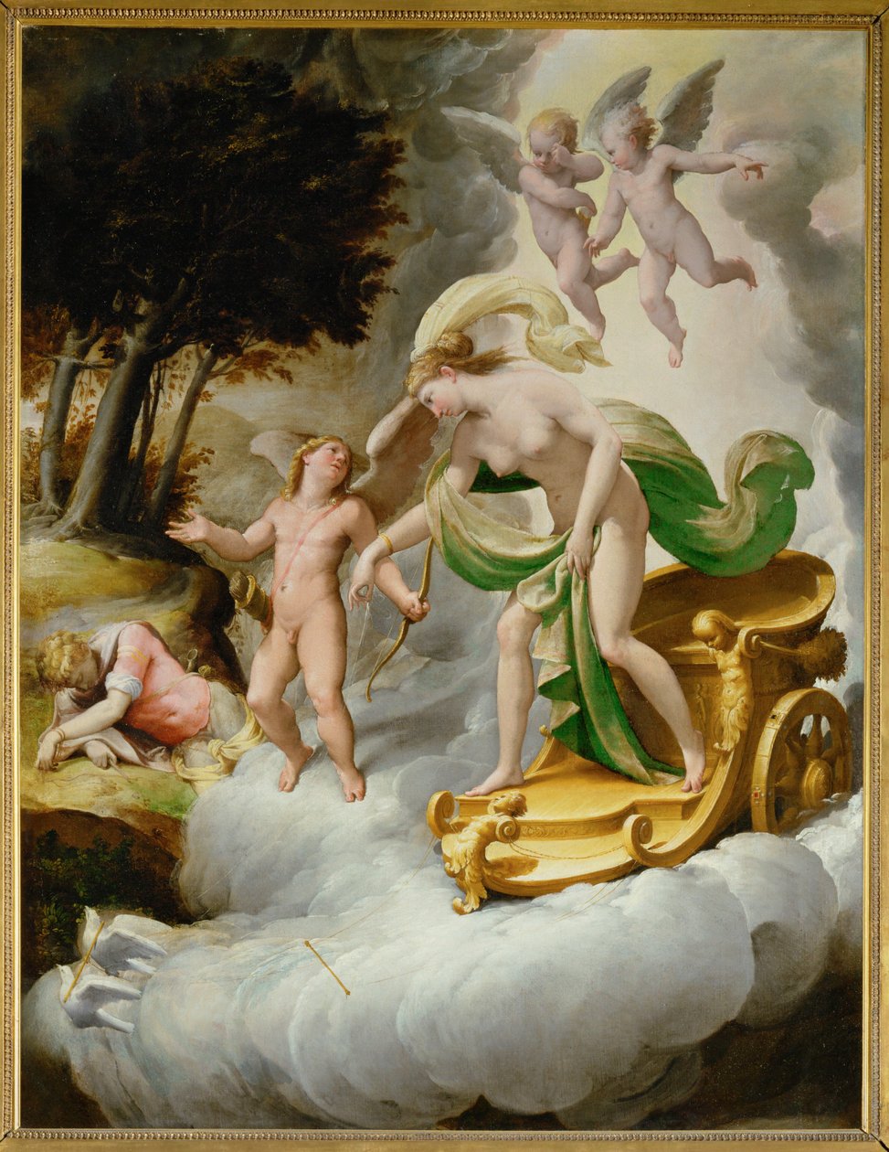 Venus Guided by Amor to the Dead Adonis by Jacopo Ianguidi (1544 c.1573) Bertoia