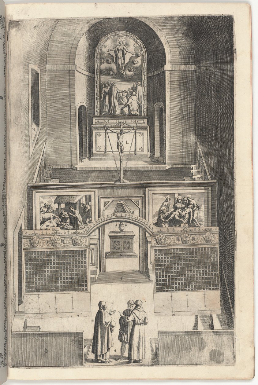 Interior of the Minor Church (plate F) by Jacopo Ligozzi