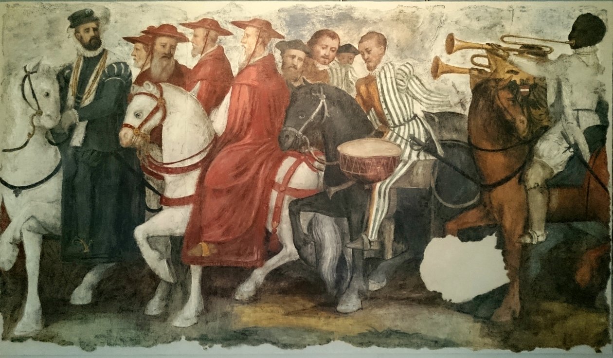The Cavalcade of Charles V and Clement VII: Henry of Nassau with the Collar of the Golden Fleece of Burgundy, Followed by Bishops, Prelates, and Trumpeters by Jacopo Ligozzi