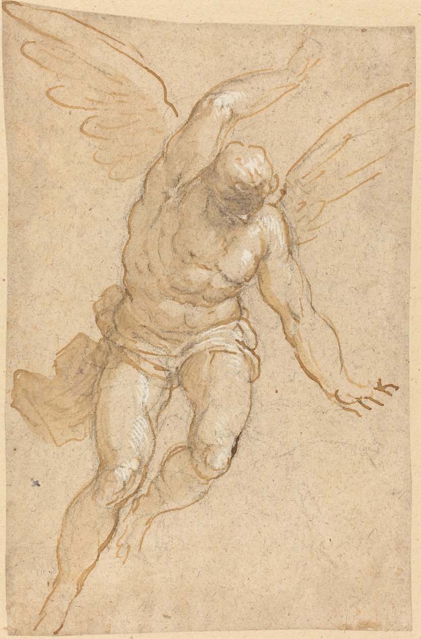 A Flying Angel by Jacopo Palma il Giovane