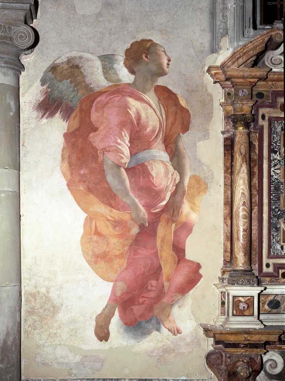 Annunciation (Detail of the Angel) by Jacopo Pontormo