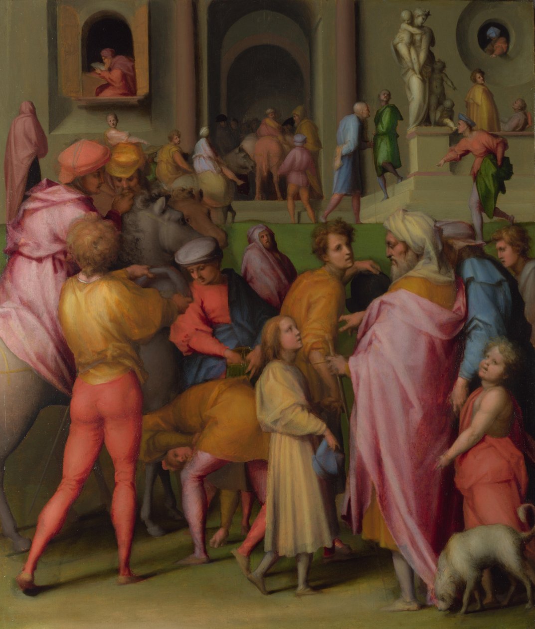Joseph Sold to Potiphar from Scenes from the Story of Joseph, ca 1515 by Jacopo Pontormo