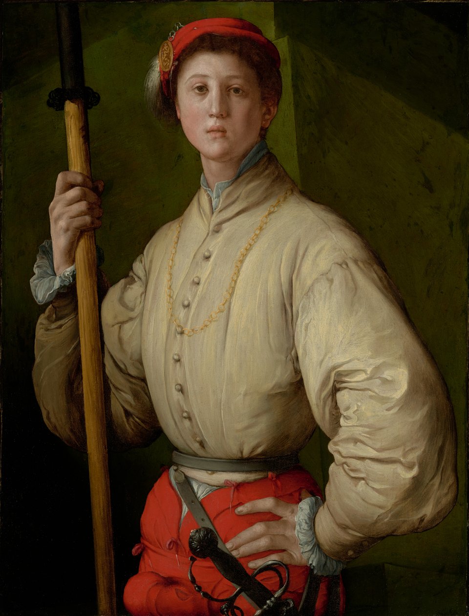 Portrait of a Halberdier (Francesco Guardi?) by Jacopo Pontormo