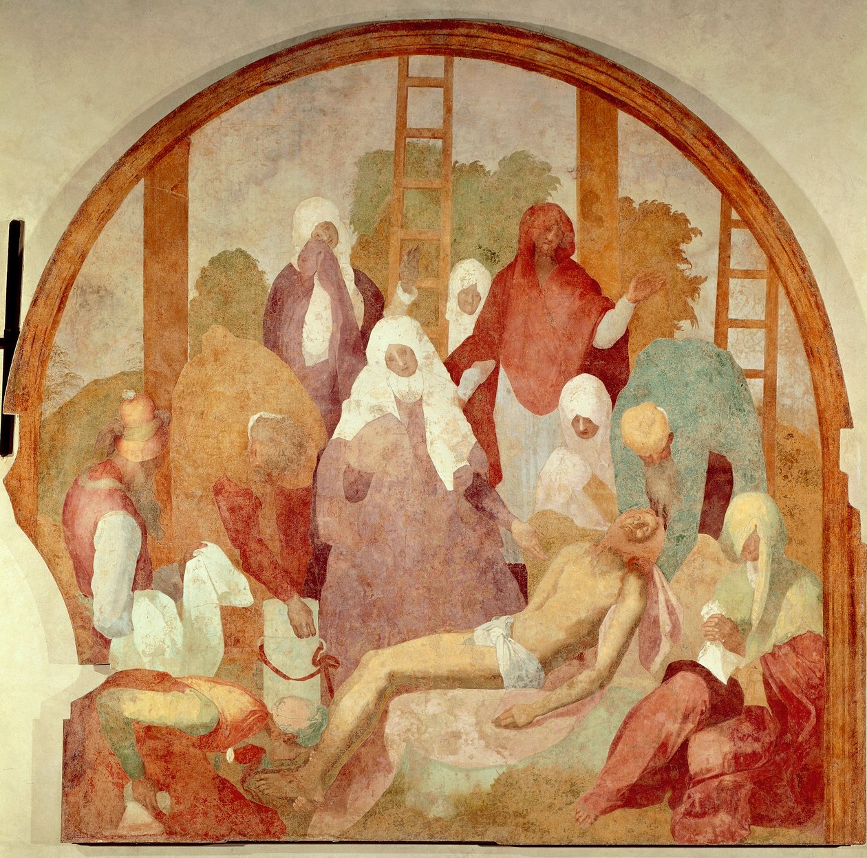The deposition (detail) by Jacopo Pontormo