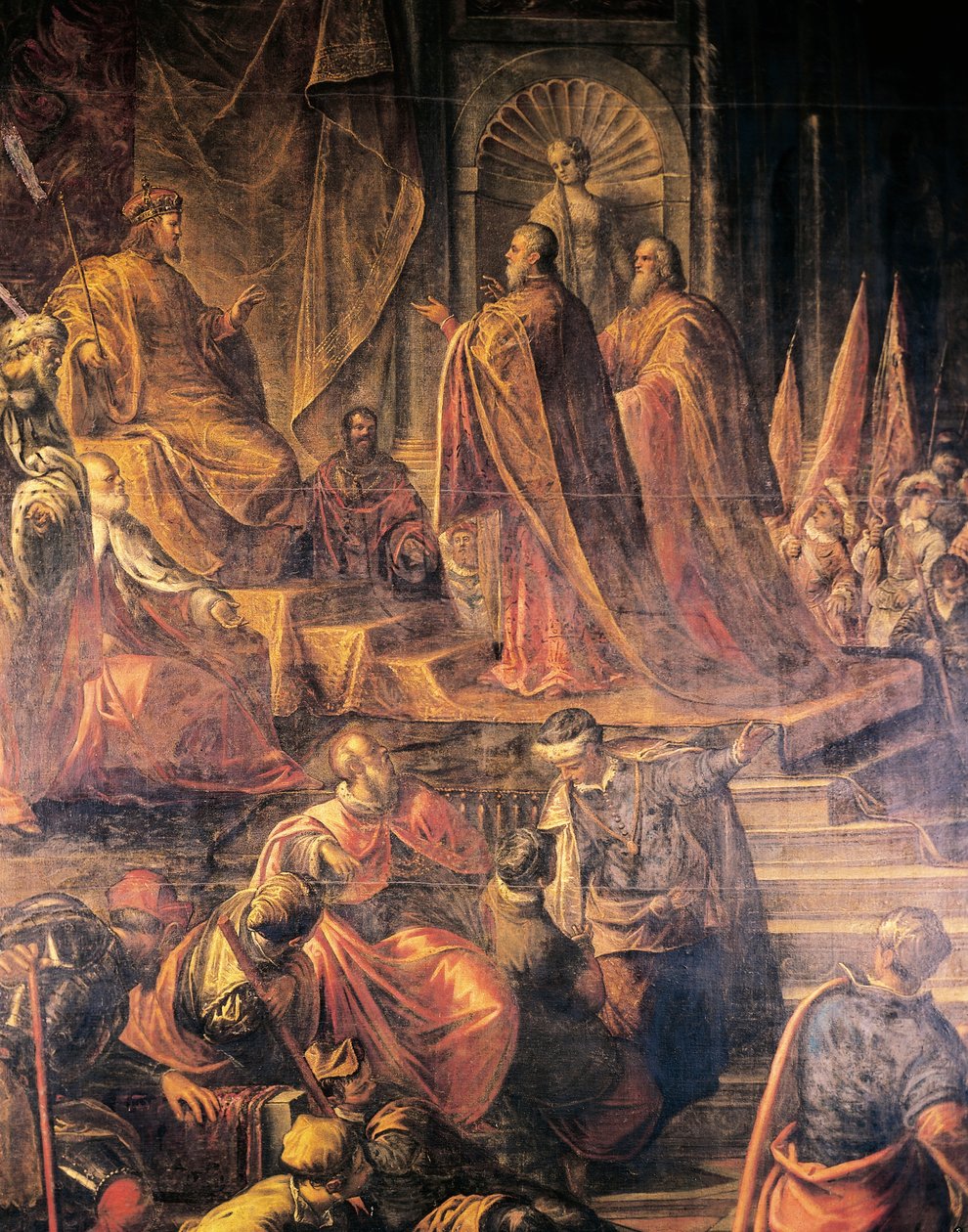 Ambassadors of pope and Venetians pleading with Barbarossa for peace in vain, Great Council Hall, Doge
