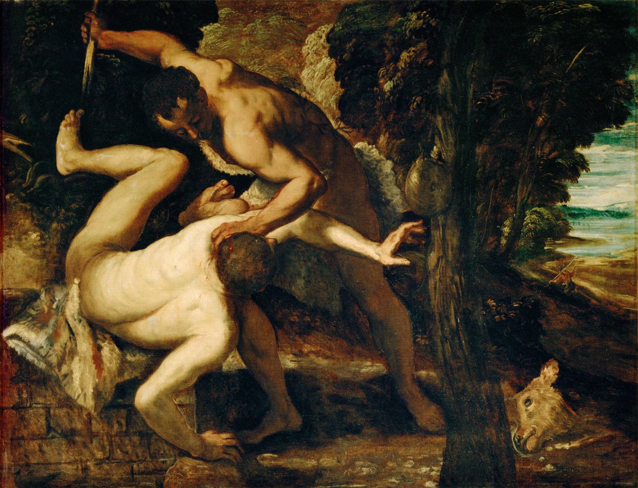 Cain and Abel by Jacopo Robusti Tintoretto
