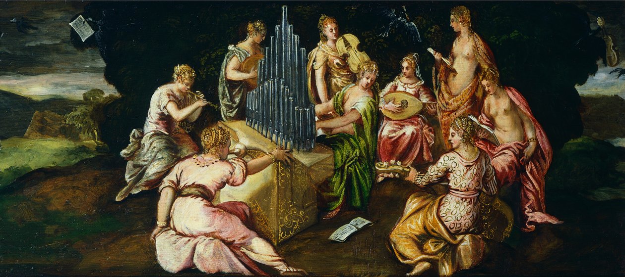 Contest between Muses and Pierides by Jacopo Robusti Tintoretto