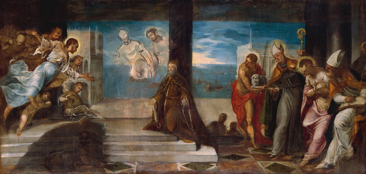 Doge Alvise Mocenigo Presented to the Redeemer by Jacopo Robusti Tintoretto