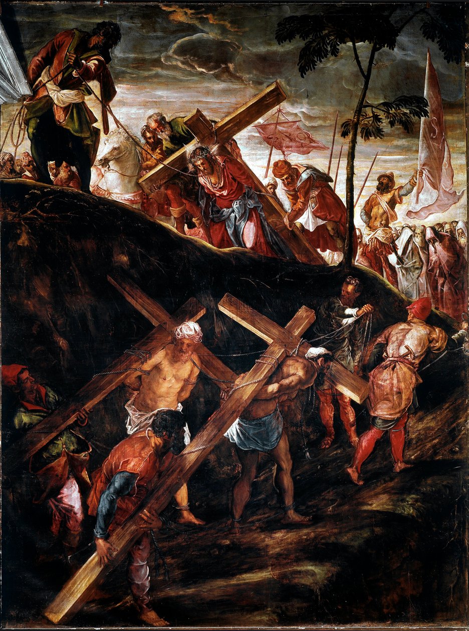 The Way of the Cross. Painting by Jacopo Robusti dit le Tintoret (Tintoretto) by Jacopo Robusti Tintoretto