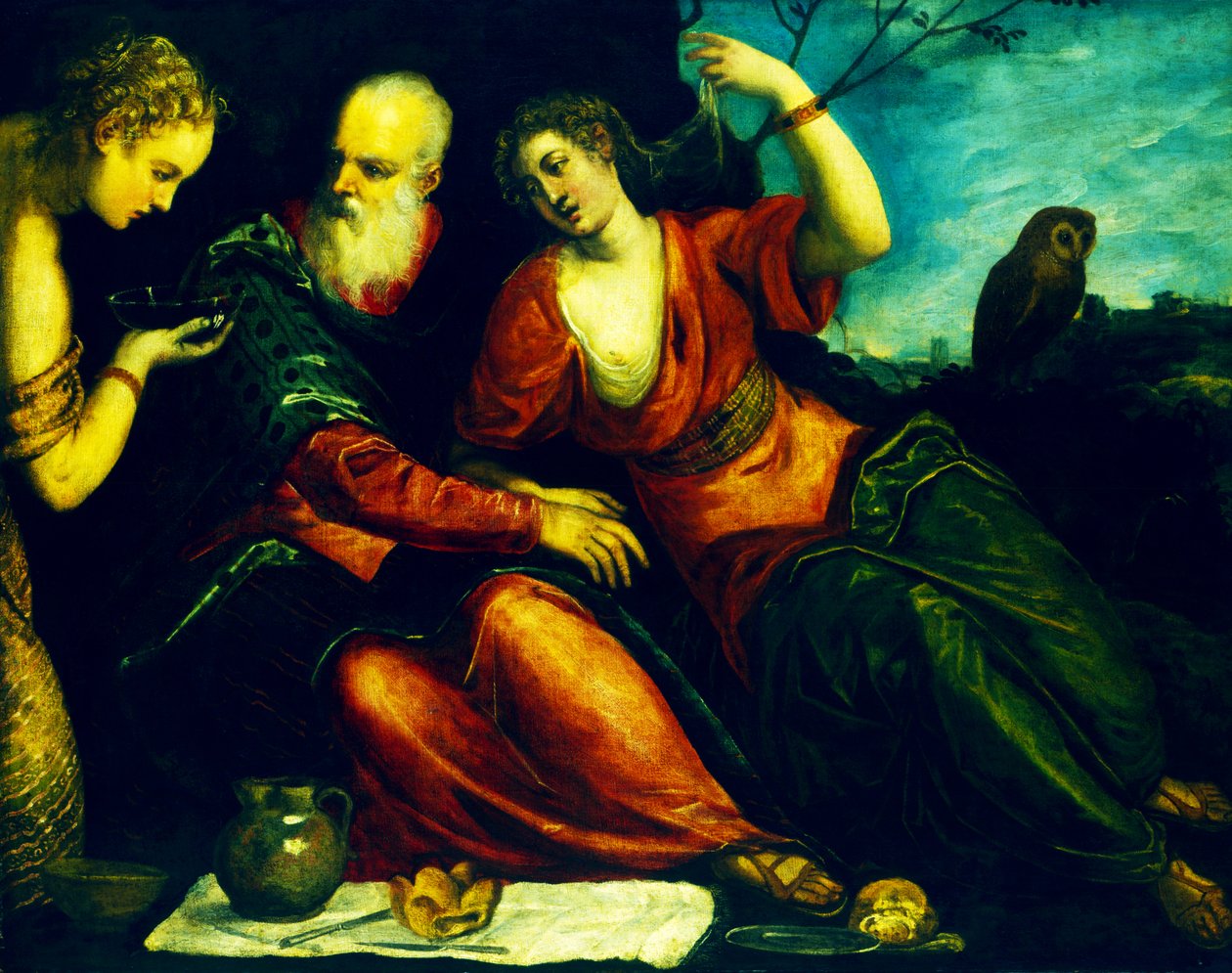 Lot and his Daughters by Jacopo Robusti Tintoretto