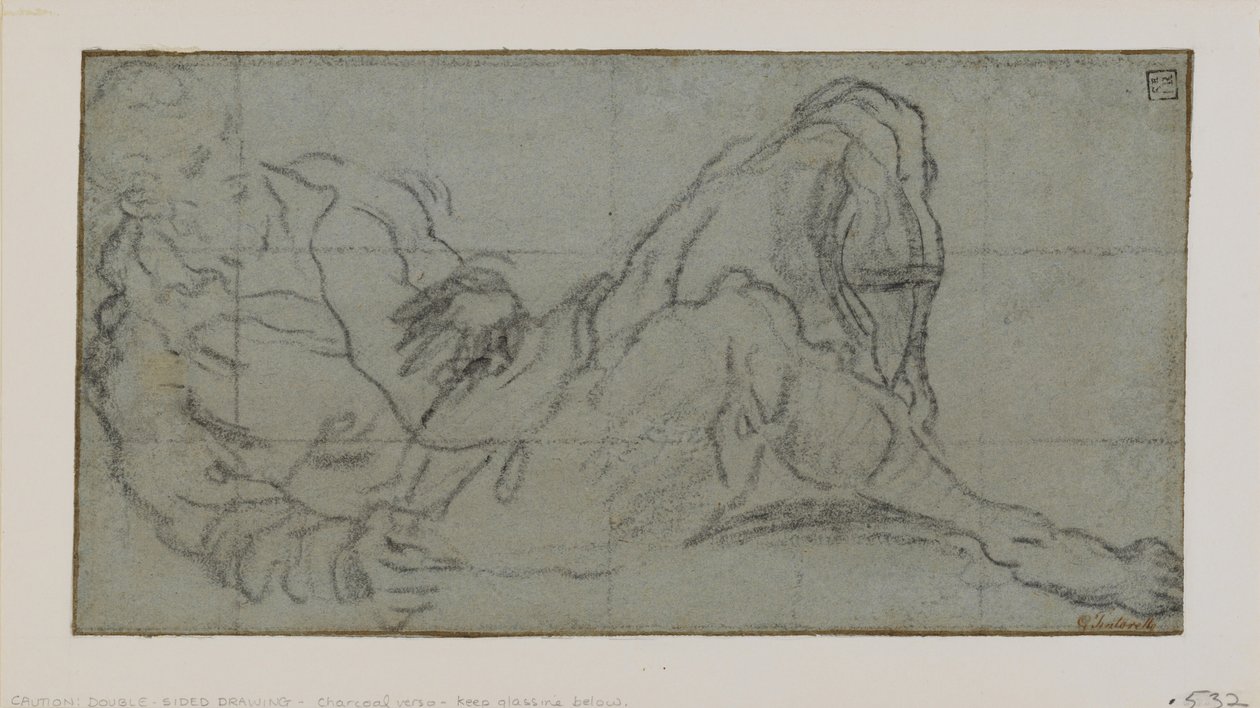 Reclining Male Figure by Jacopo Robusti Tintoretto