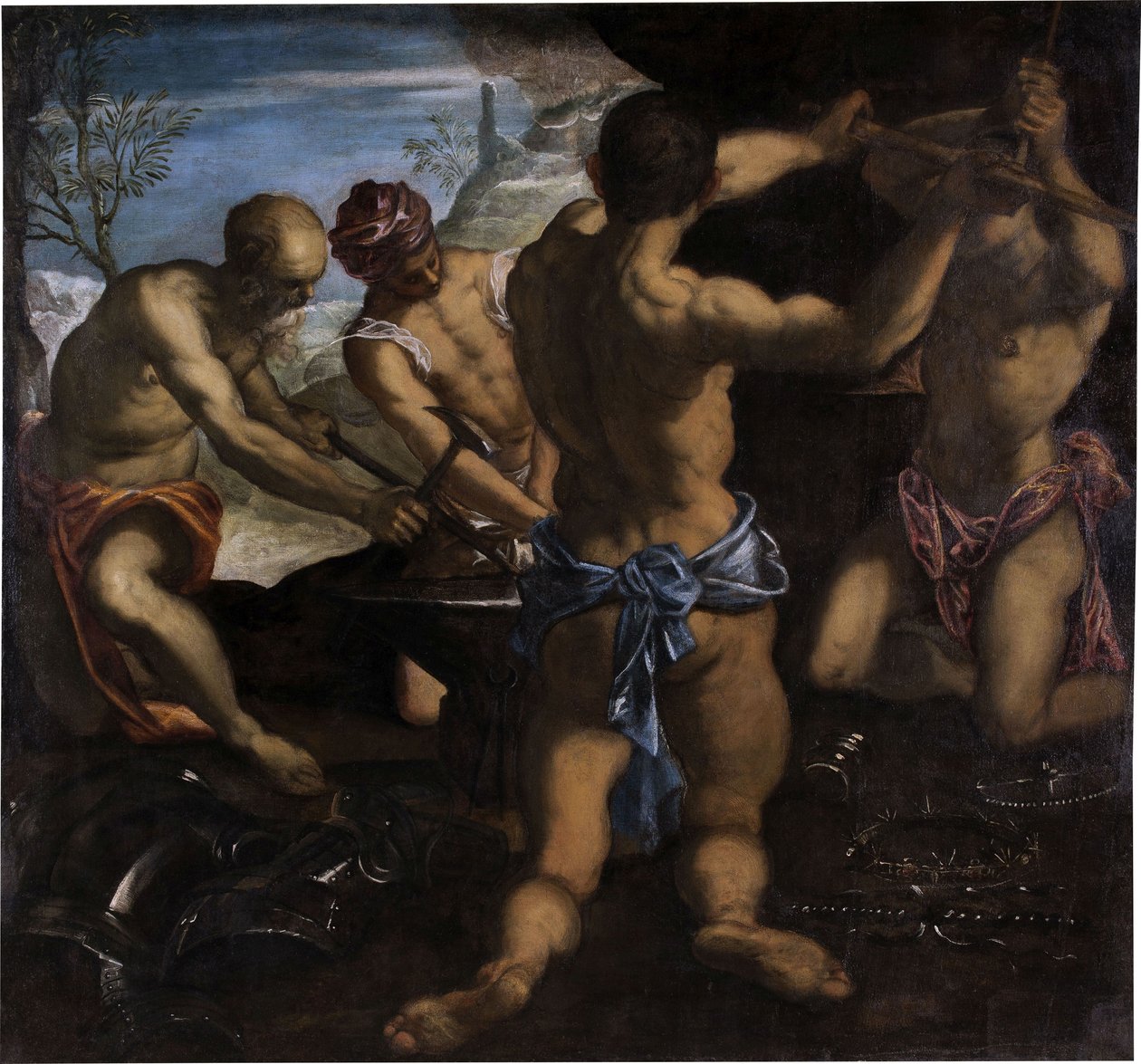 The Forge of Vulcan by Jacopo Robusti Tintoretto