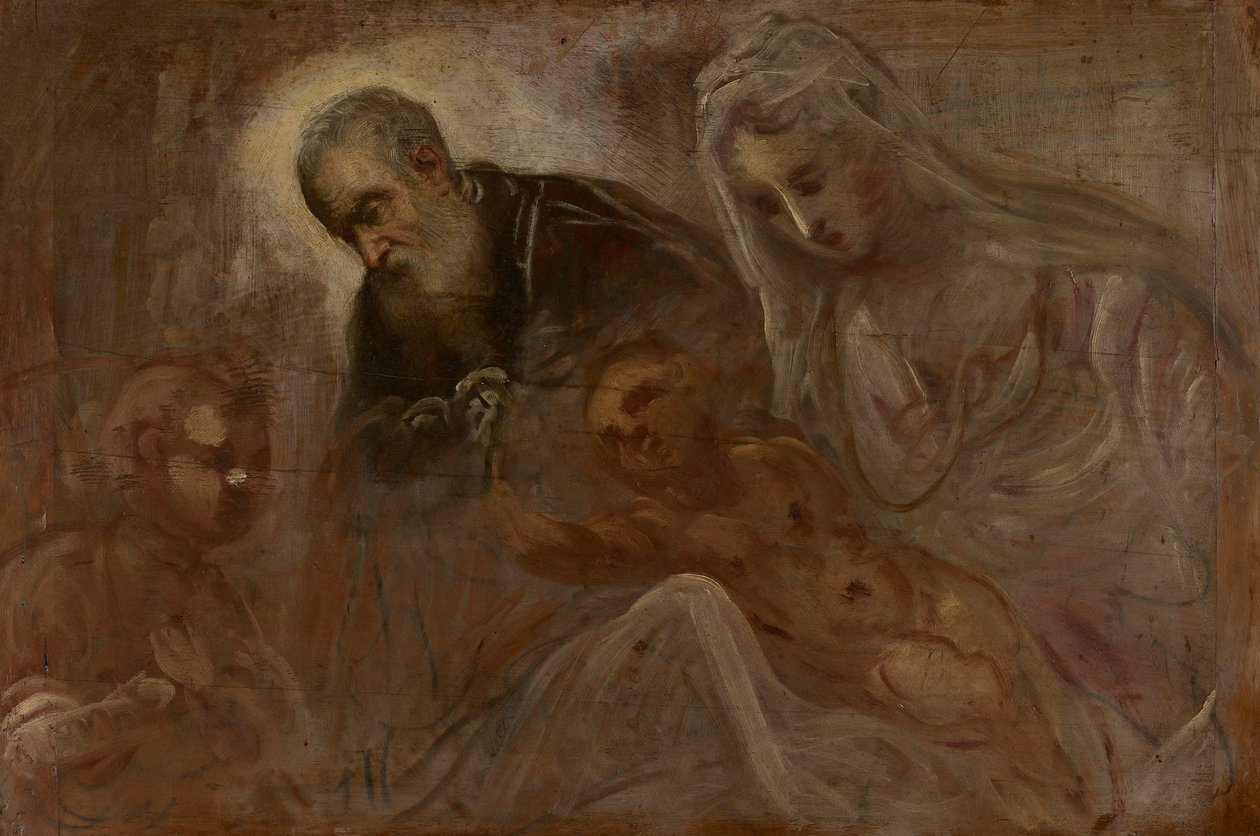 The Holy Family with the Young Saint John the Baptist by Jacopo Robusti Tintoretto