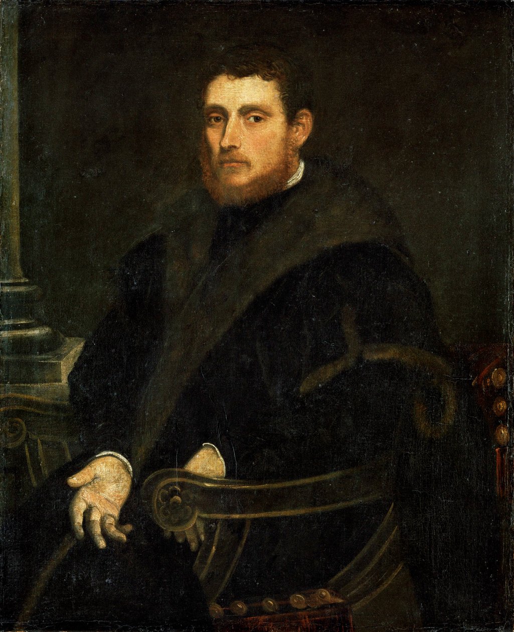 Young man with a red beard in an armchair by Jacopo Robusti Tintoretto