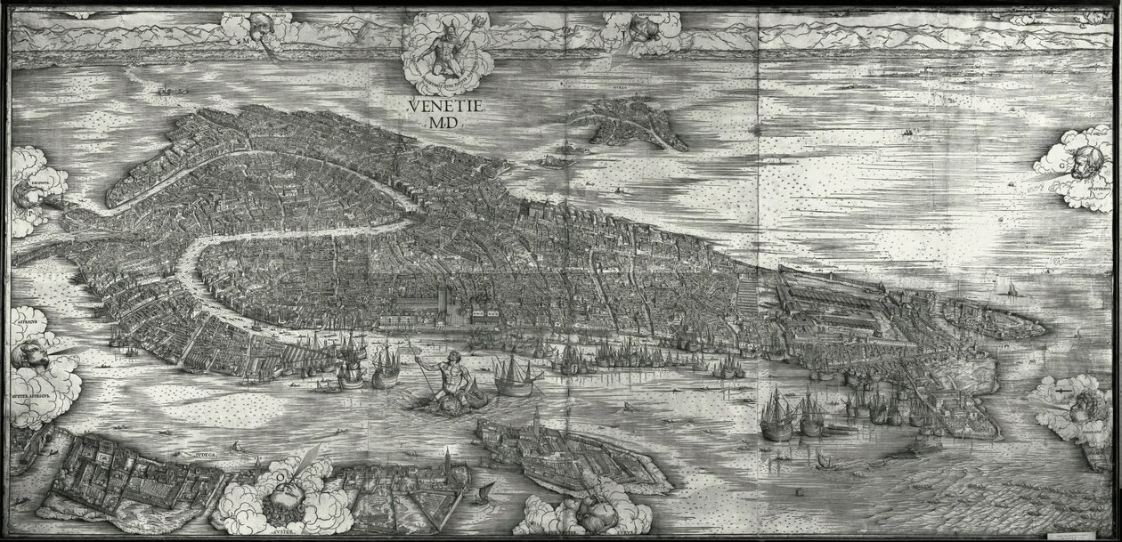 Canale Grande, Map of Venice by Jacopo de