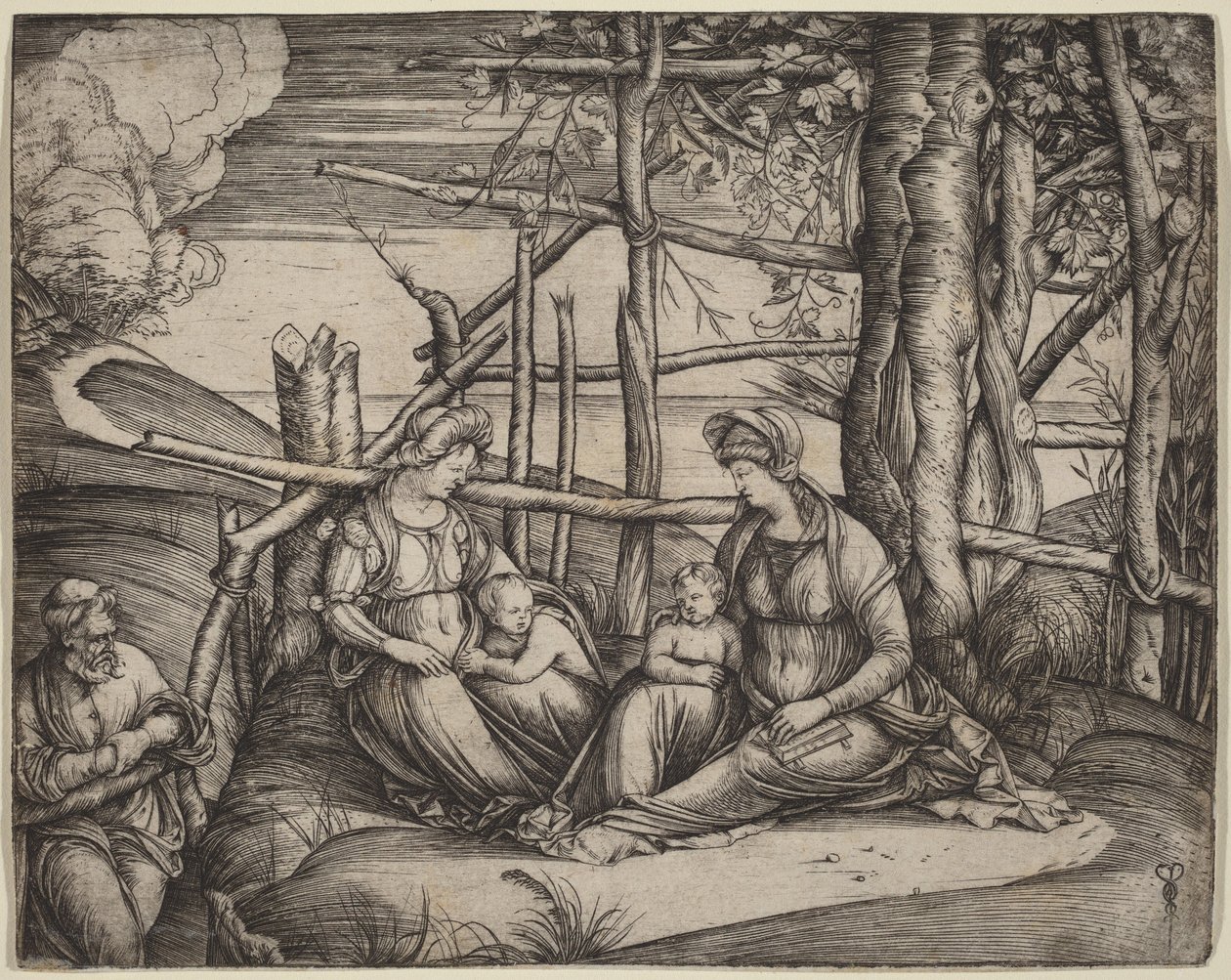 Holy Family with Saint Elizabeth and the Infant Saint John the Baptist by Jacopo de