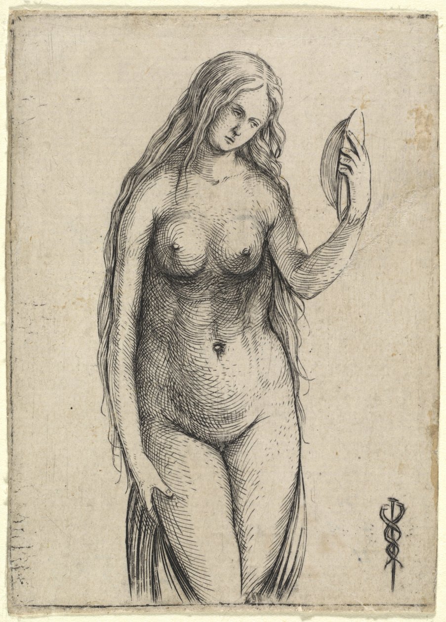 Nude Woman Holding a Mirror Allegory of Vanitas, c. 1503-1504 by Jacopo de Barbari