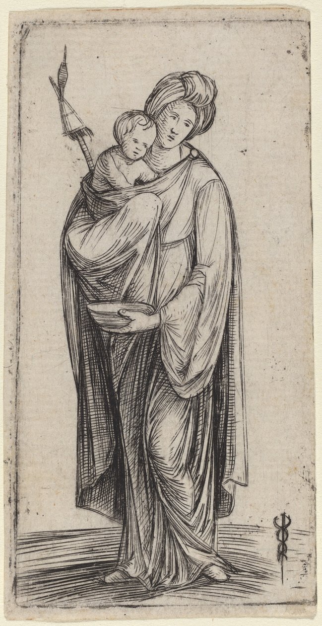 Woman and Child with Distaff by Jacopo de Barbari