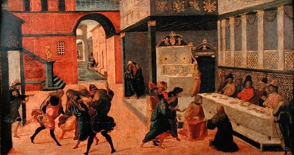 Death of Queen Vasti, after 1490 by Jacopo del Sellaio