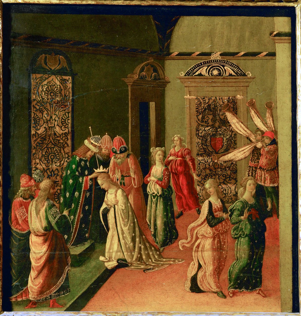 The Coronation of Esther by Ahasuerus by Jacopo del Sellaio