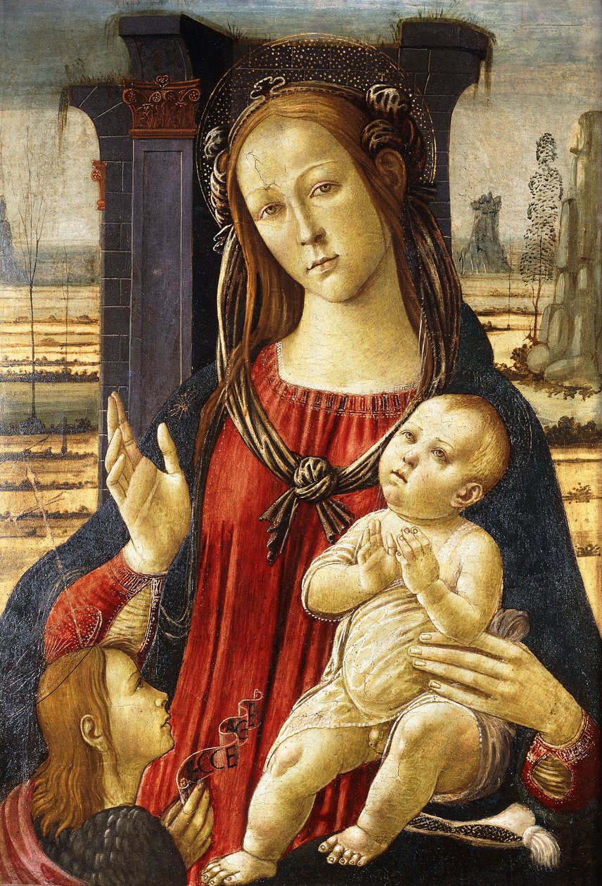 The Madonna and Child with the Infant Saint John the Baptist by Jacopo del Sellaio