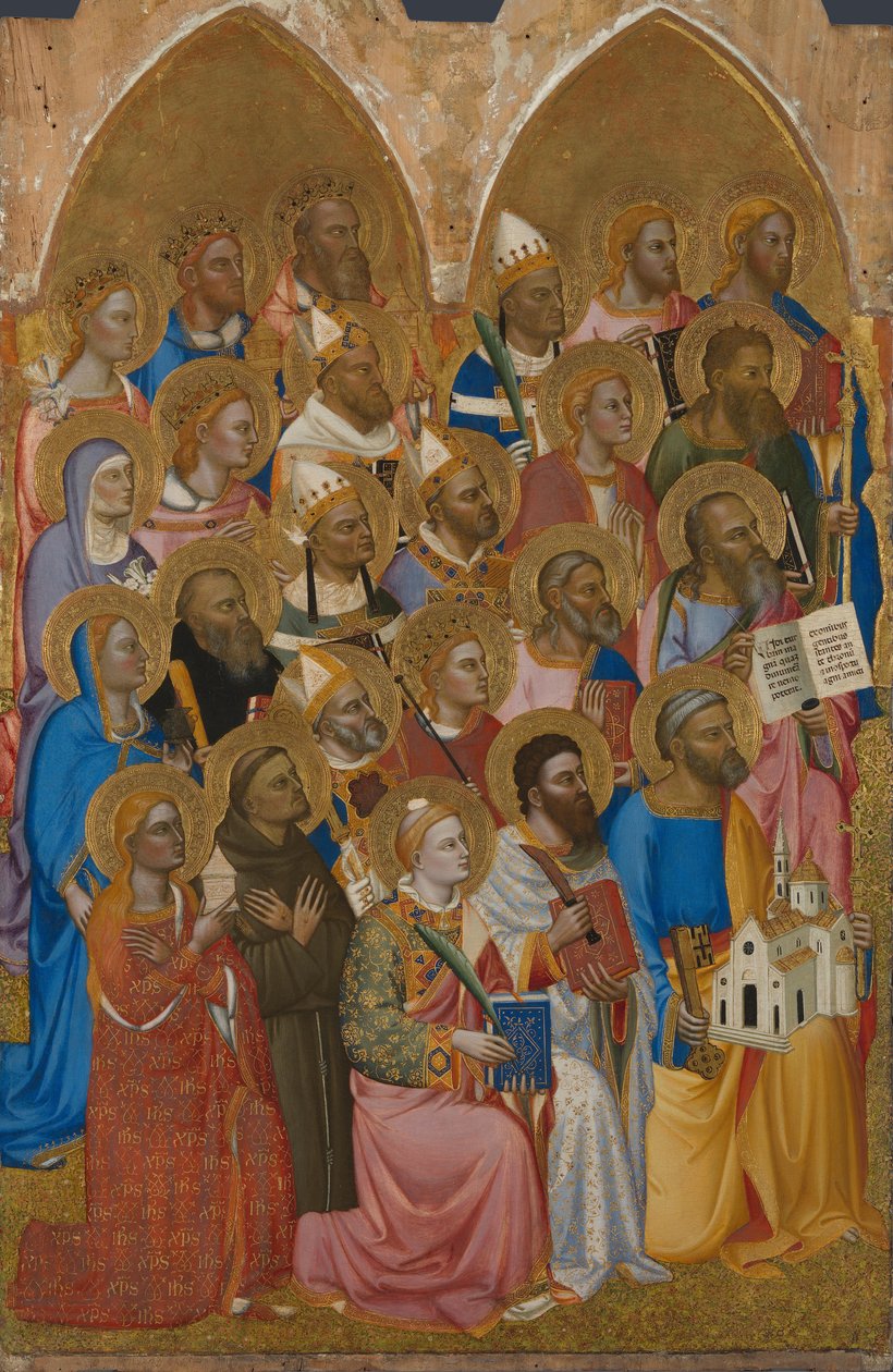 Adoring Saints from the San Pier Maggiore Altarpiece by Jacopo di Cione
