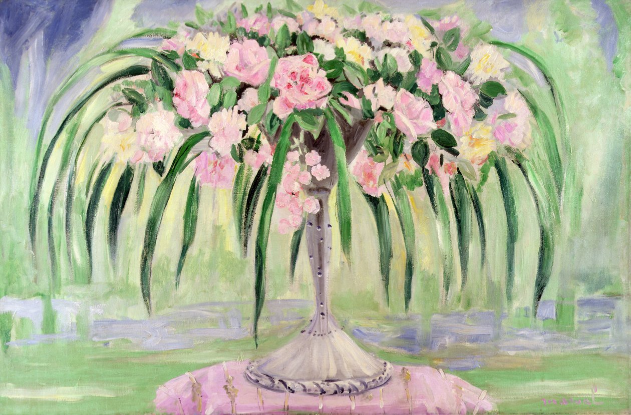 Roses in an Art Nouveau Vase by Jacqueline Marval