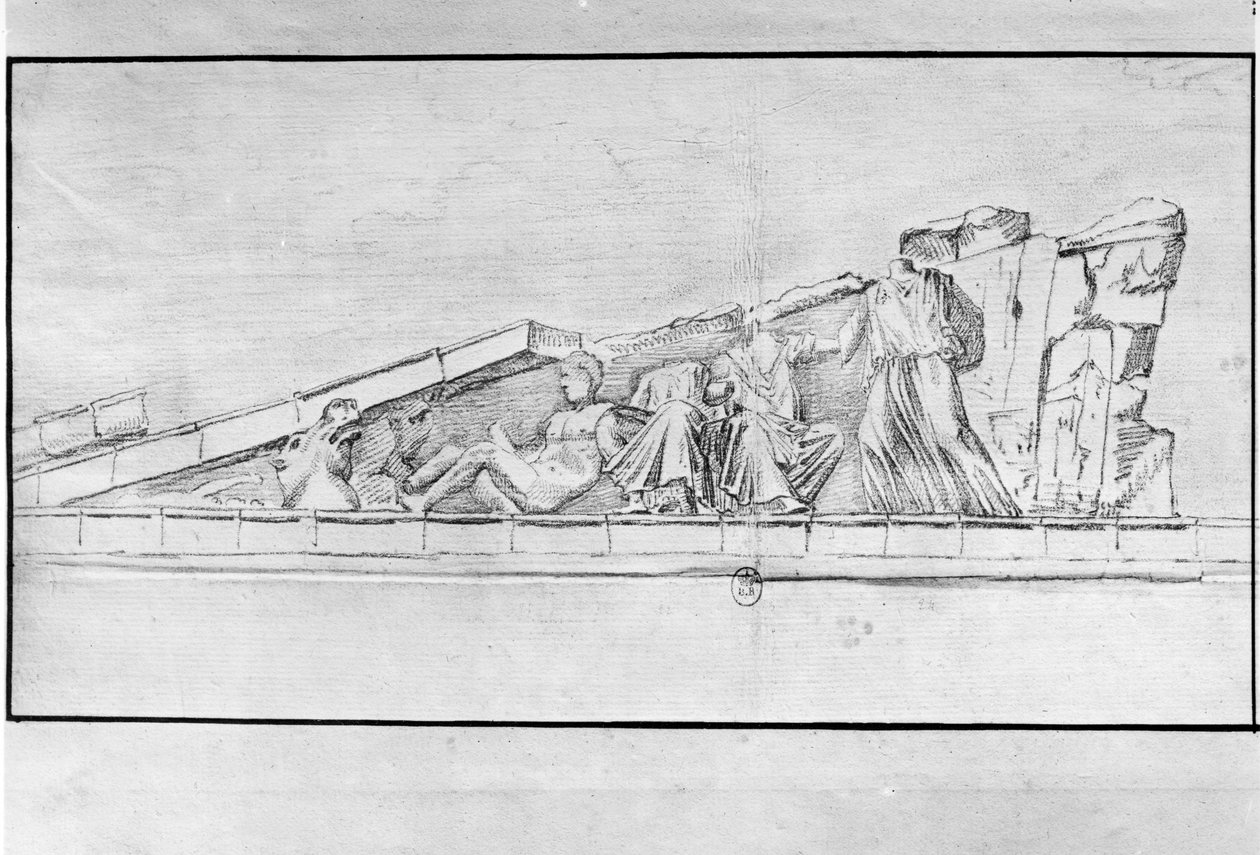 Study of the Frieze from a Pediment of the Parthenon by Jacques Carrey