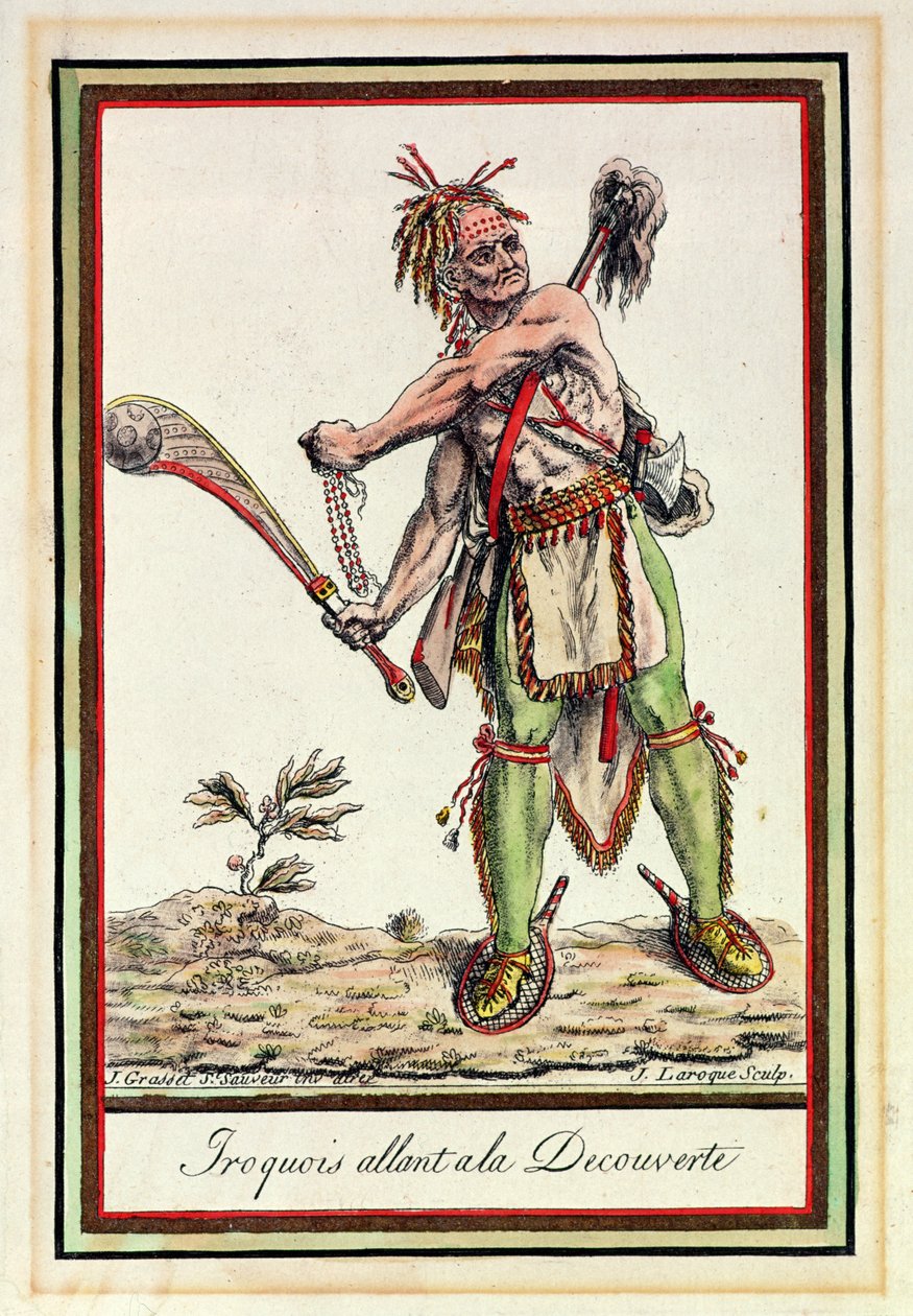 Iroquois Setting Out on an Expedition, Engraved by J. Laroque by Jacques Grasset de Saint Sauveur
