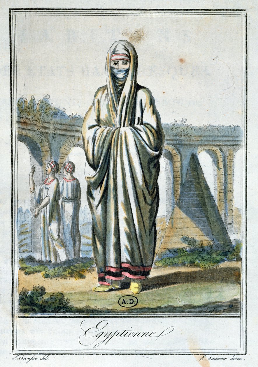 Egyptian Woman Wearing the Chador, Illustration from 'Encyclopedie des ...