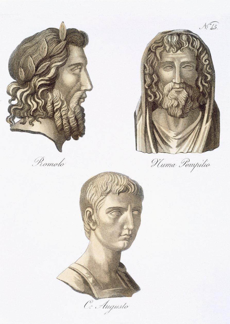 Romulus, Numa Pompilius and Augustus from 