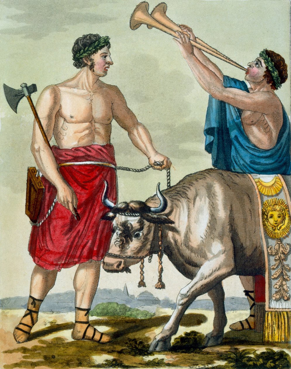 Sacrifice of a Bull, illustration from 