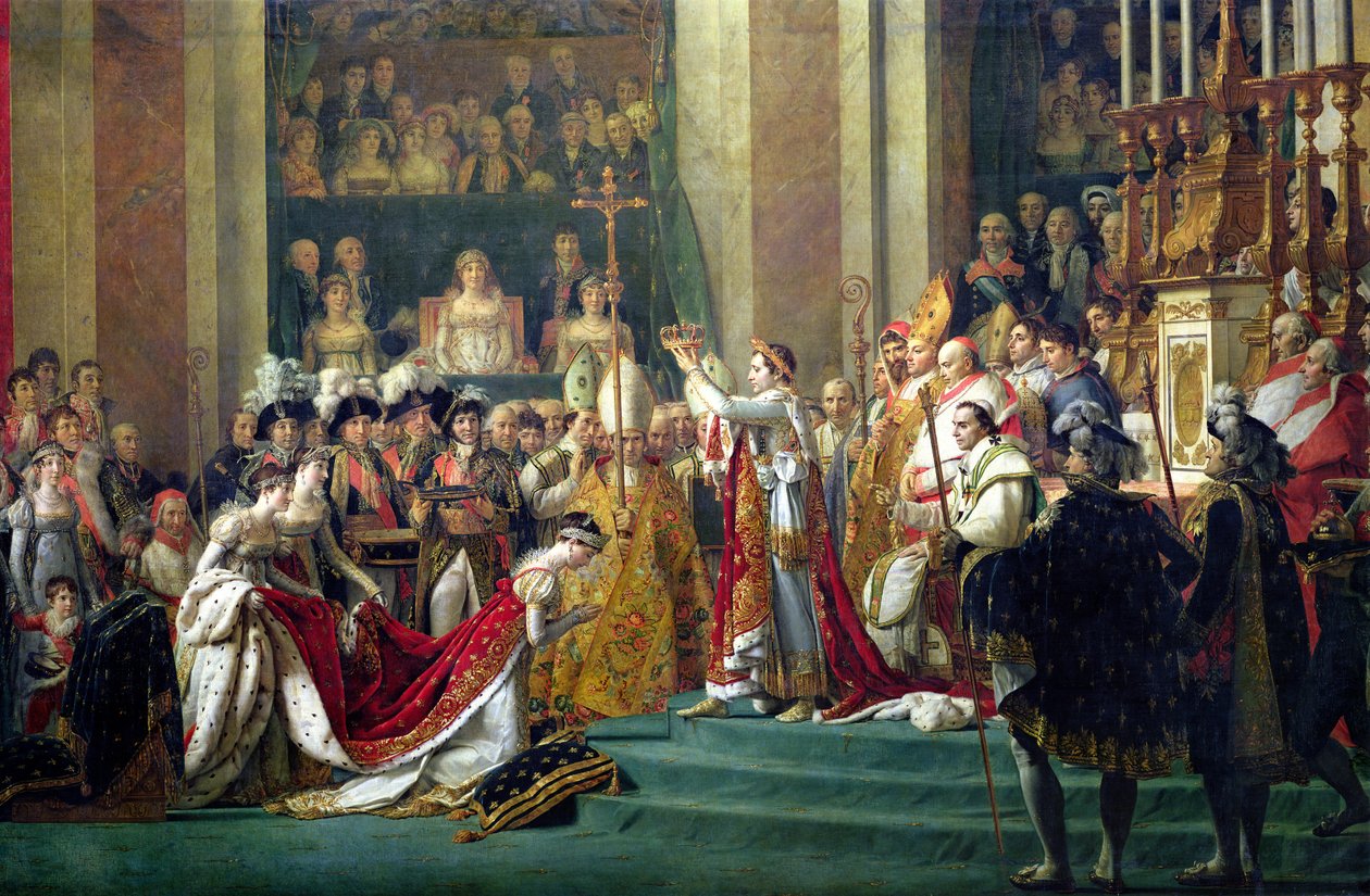 The Consecration of the Emperor Napoleon and the Coronation of the Empress Josephine, 2nd December 1804 (detail) by Jacques Louis David