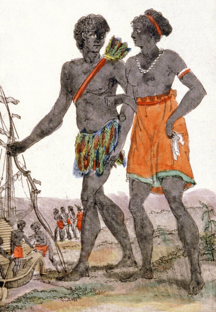 Man and Woman of Senegal by Jacques (after) Grasset de Saint Sauveur
