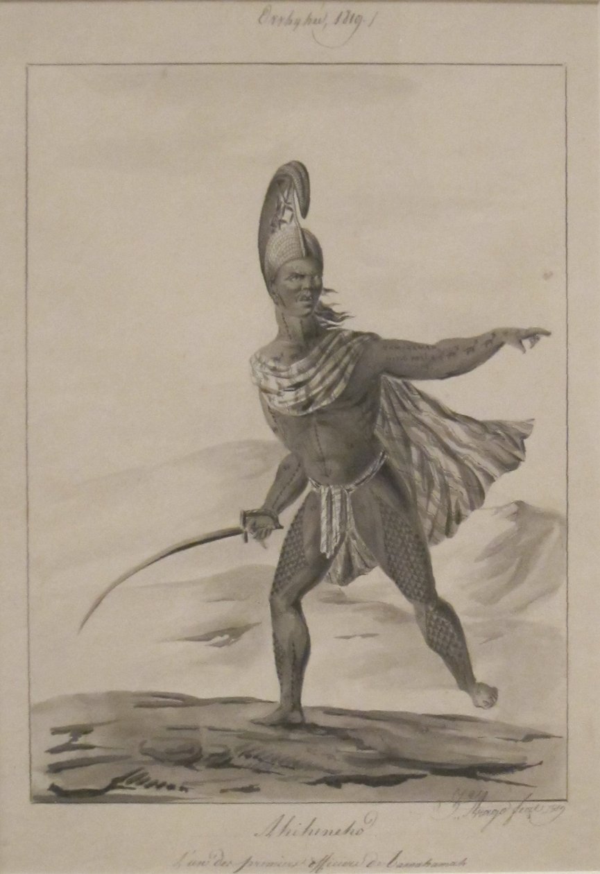 Aniheneho. One of the First Officers of Tahmahamah by Jacques Arago